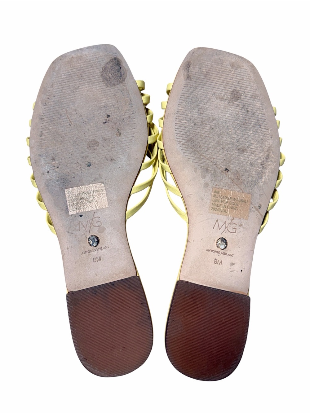 Antonio Melani Butter Yellow Sandals Woman’s 8 - Picture 4 of 5